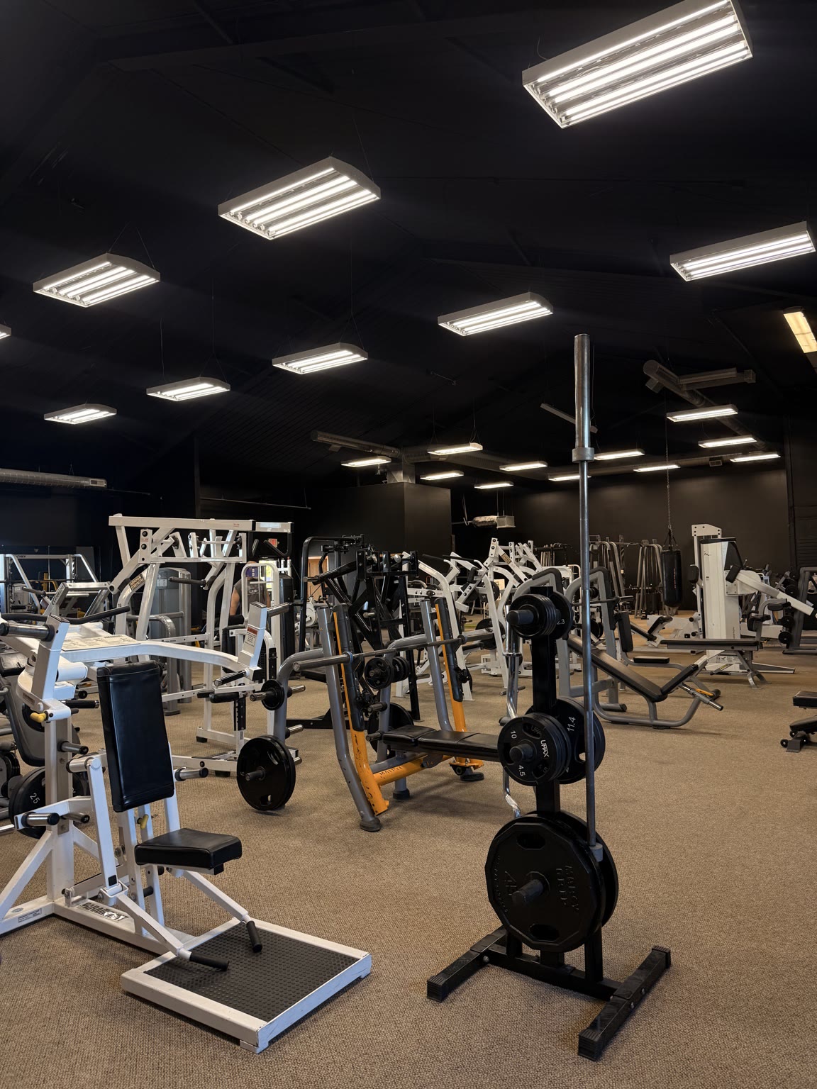 Strength machines inside the Ace Athletics facility
