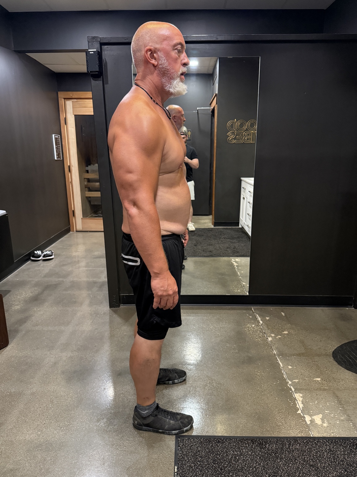 Mitch’s transformation — Side view after transformation