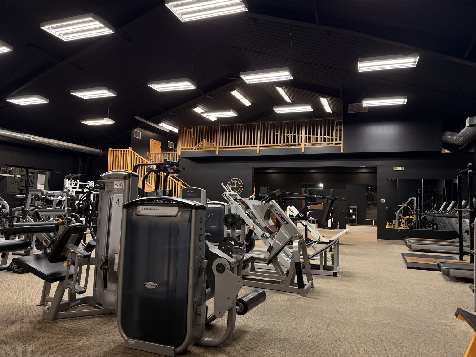 Strength training equipment at Ace Athletics